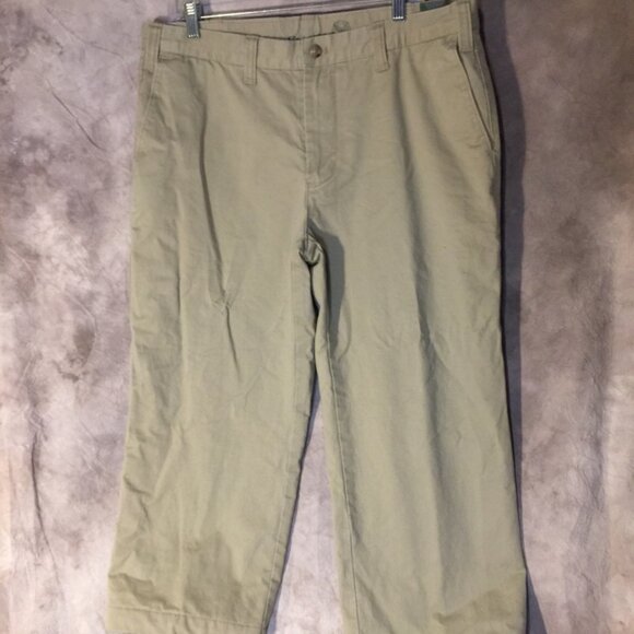 Eddie Bauer NWT Flannel Lined Khaki Pants Winter Workwear Warm Lined 36x30 Mens - Picture 1 of 13